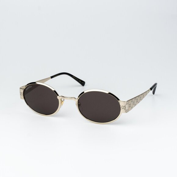 Gucci Women Sunglasses Gold Brown Round GG1854S 005 NEW AUTHENTIC - Picture 1 of 13